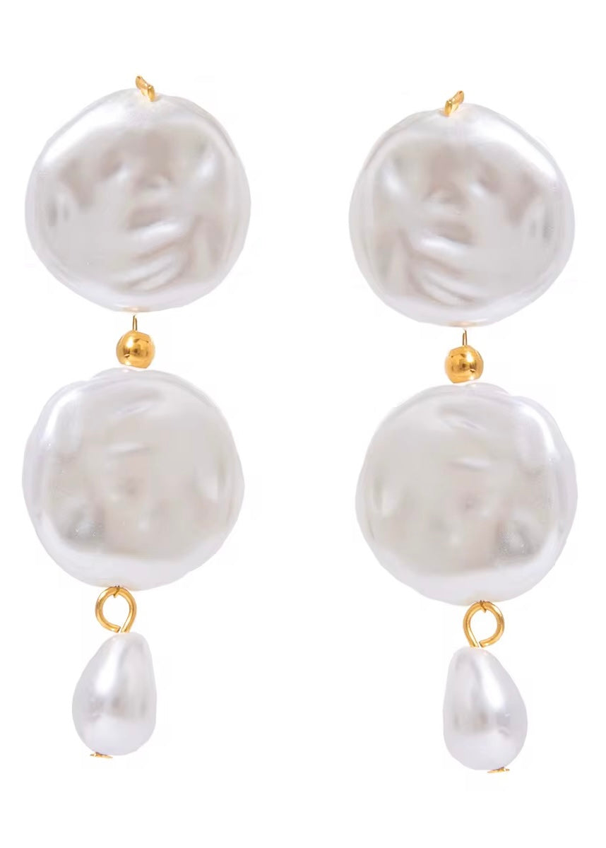 Drop Earring Faux Pearl