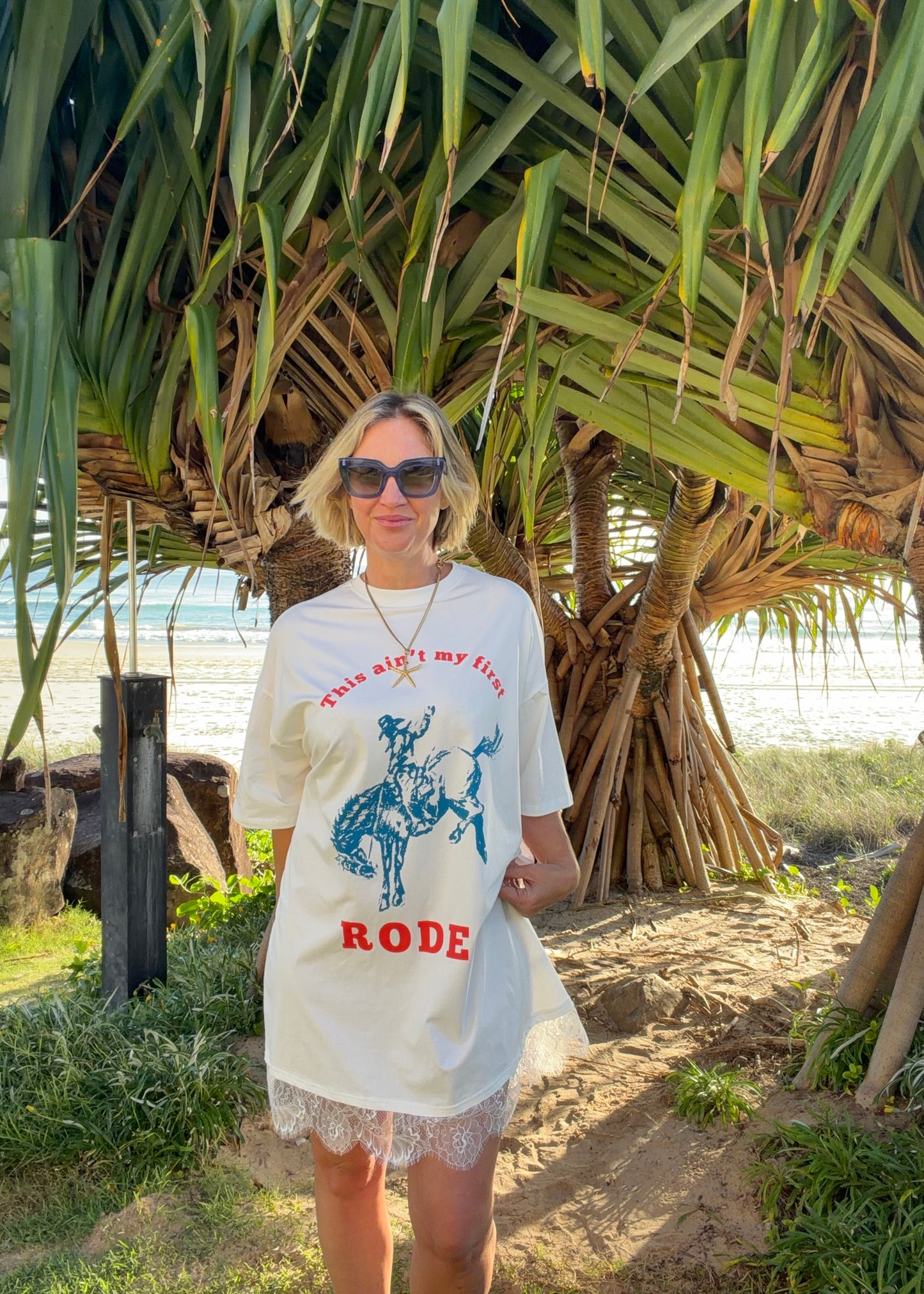 Rodeo Lace T - Dress | White