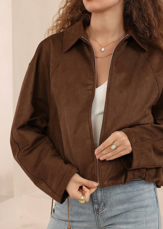 Bomber | Brown Seude