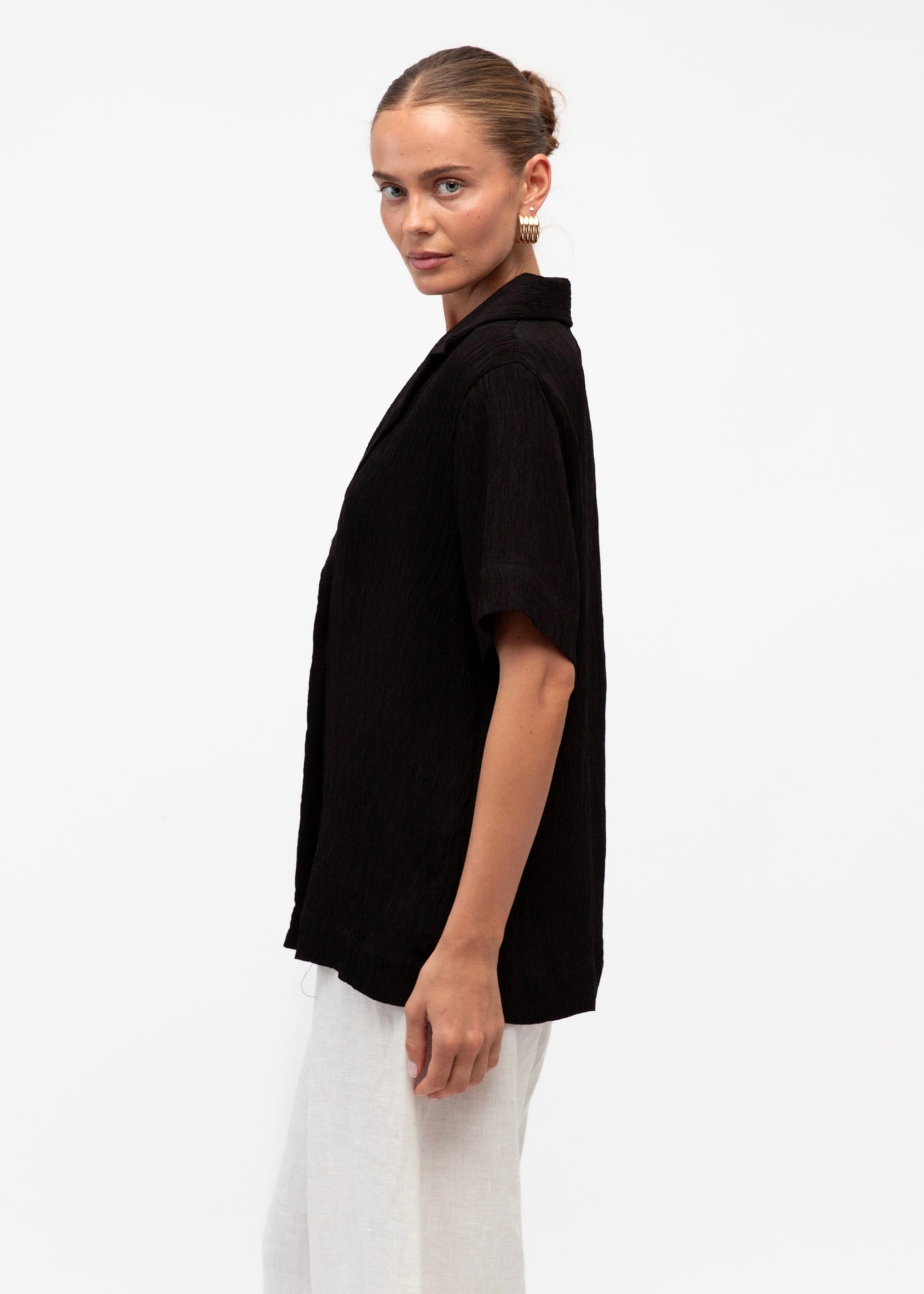 Textured Shirt| Black