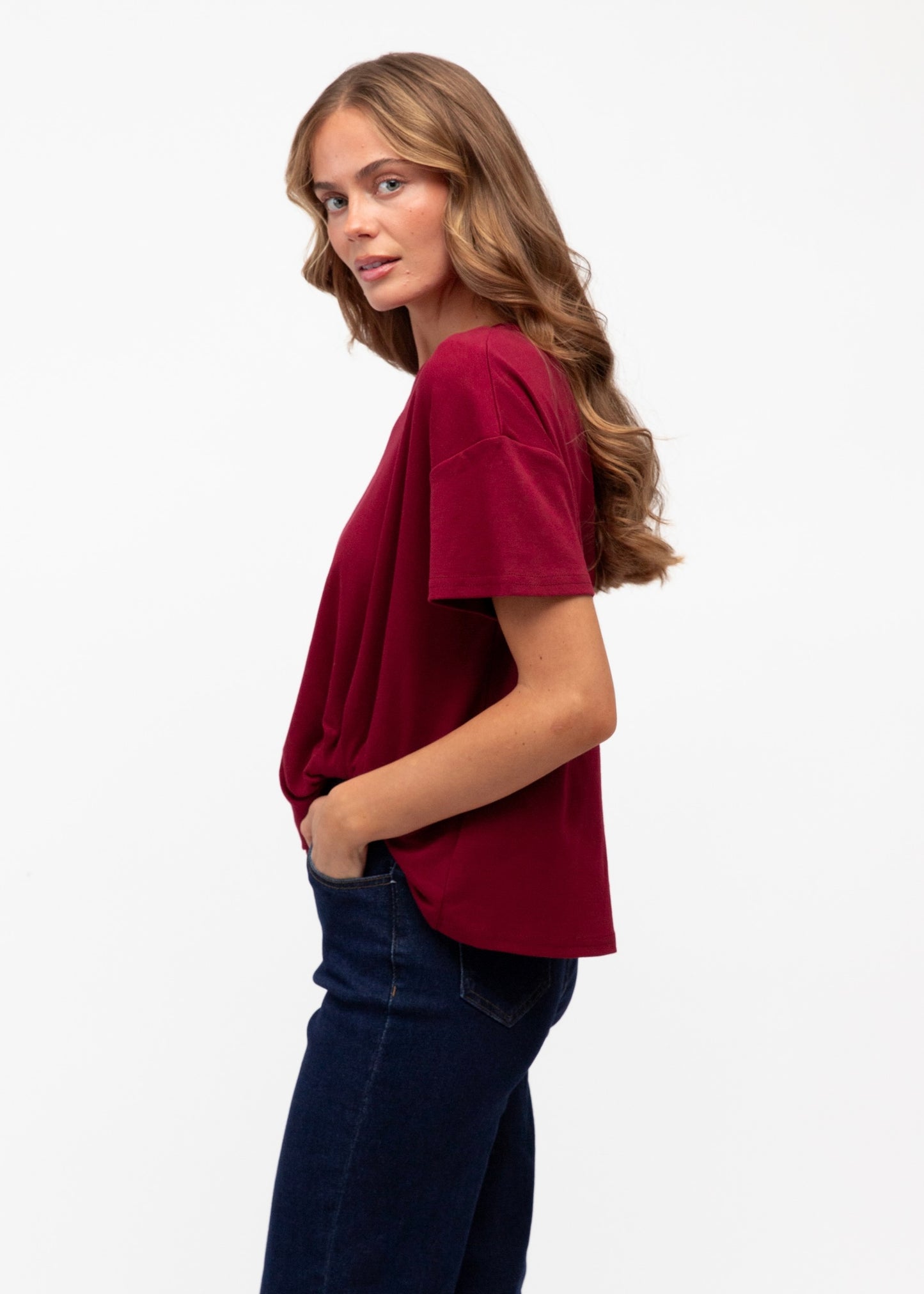 Easy Tuck Tee |  Wine