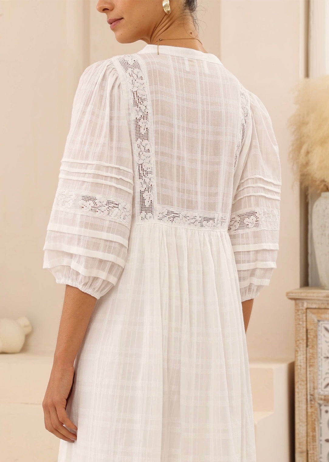 Lace Maxi Dress | White