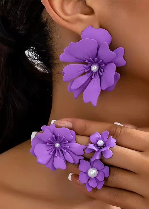 Tahiti Earring | Electric Mauve