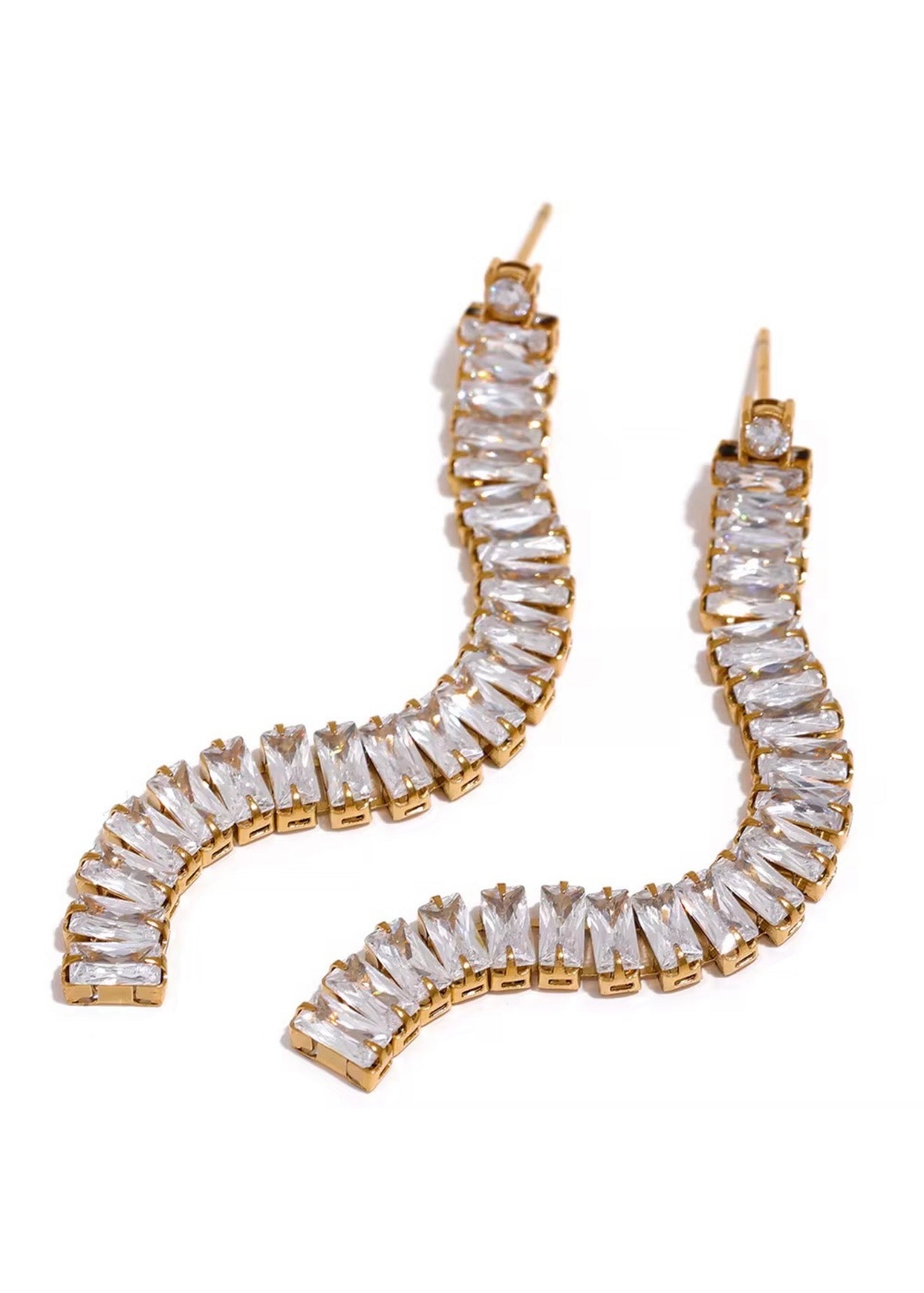 Tennis Earring | White