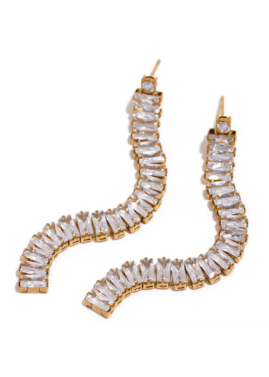 Tennis Earring | White