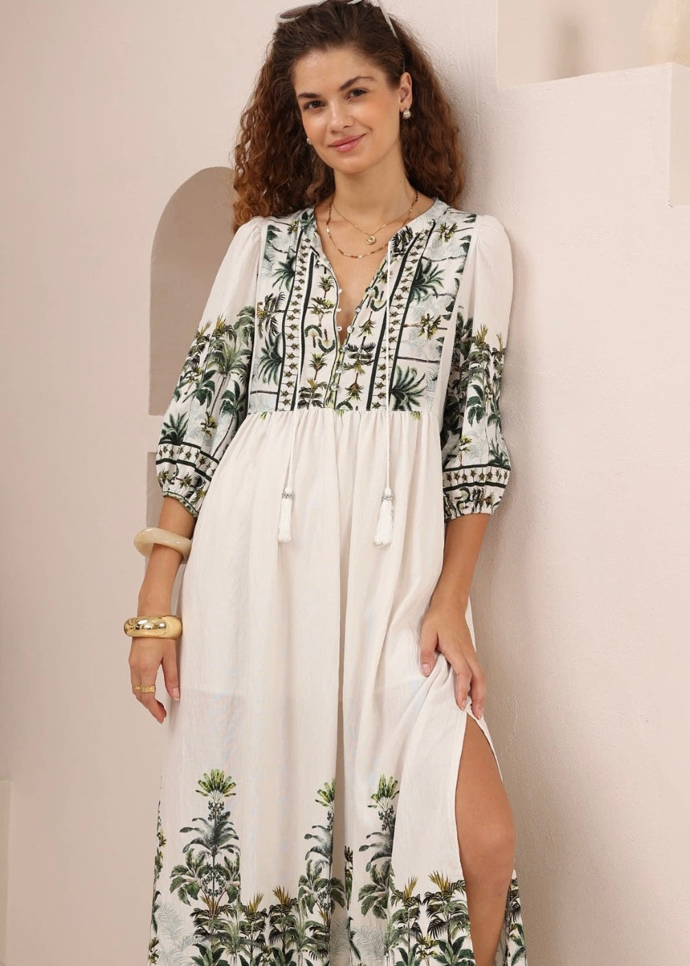 Palm Tree Maxi Dress