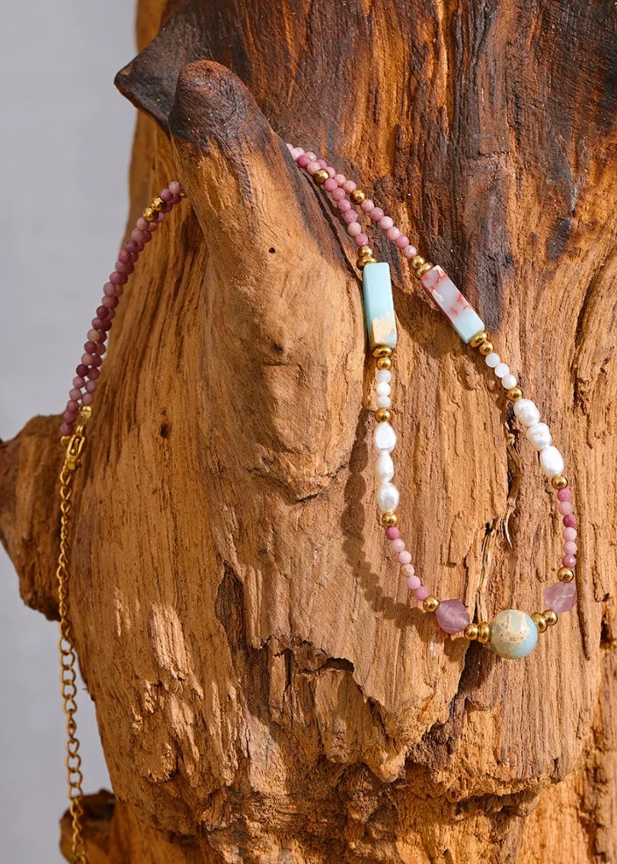 Euro Summer - Pink Stone Freshwater Pearl