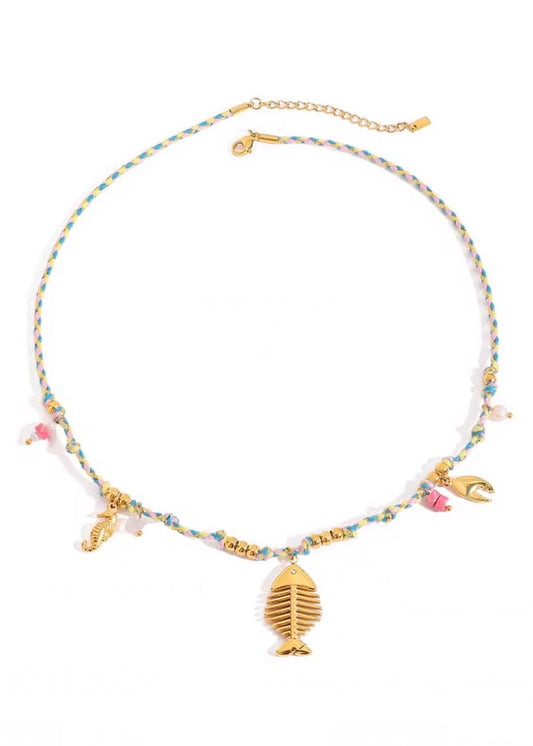 Playa Charm Necklace Yellow Fish