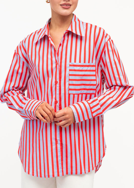 Stripe Shirt - Red Light Blue