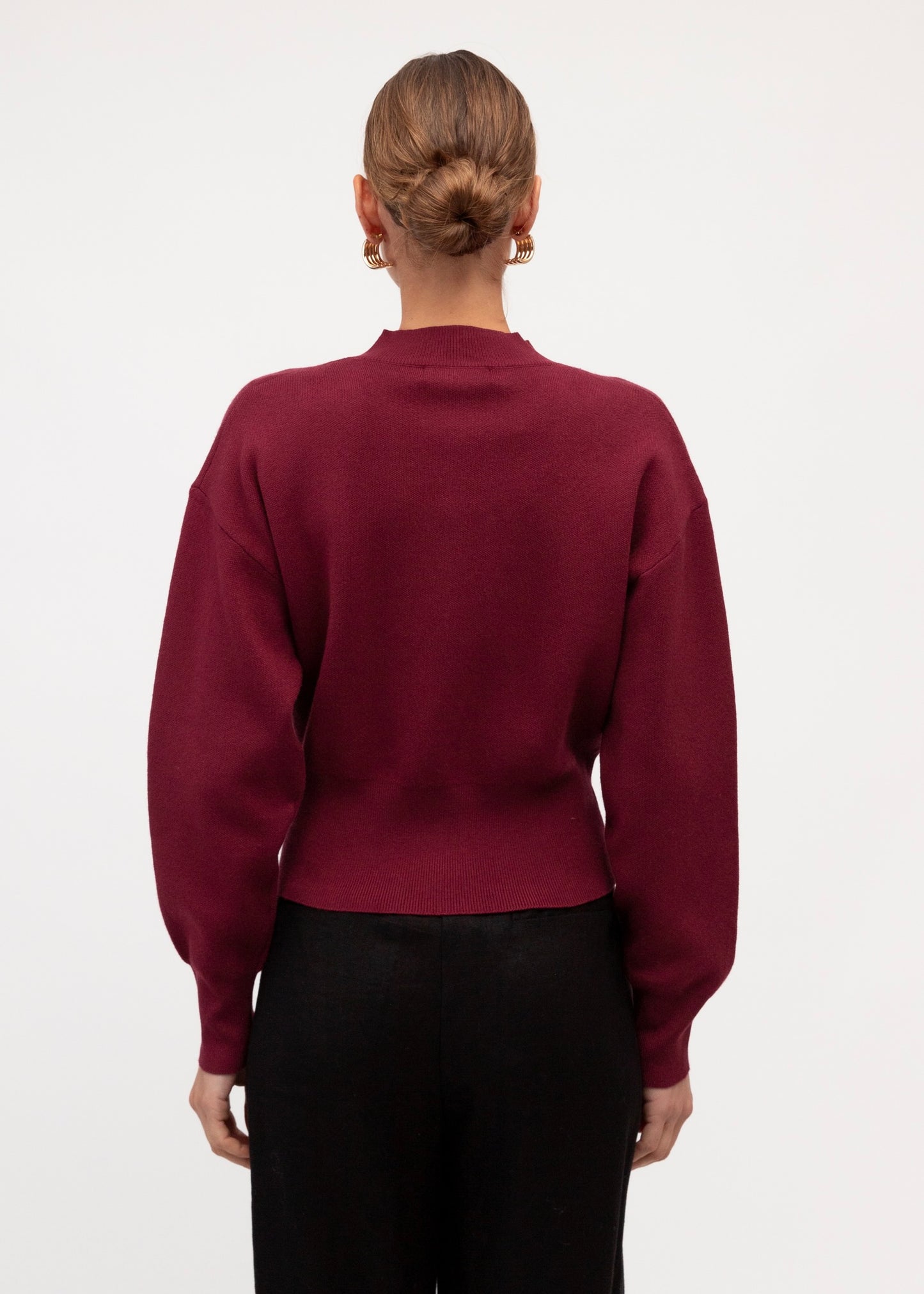 Zip Up Kit Jacket | Wine