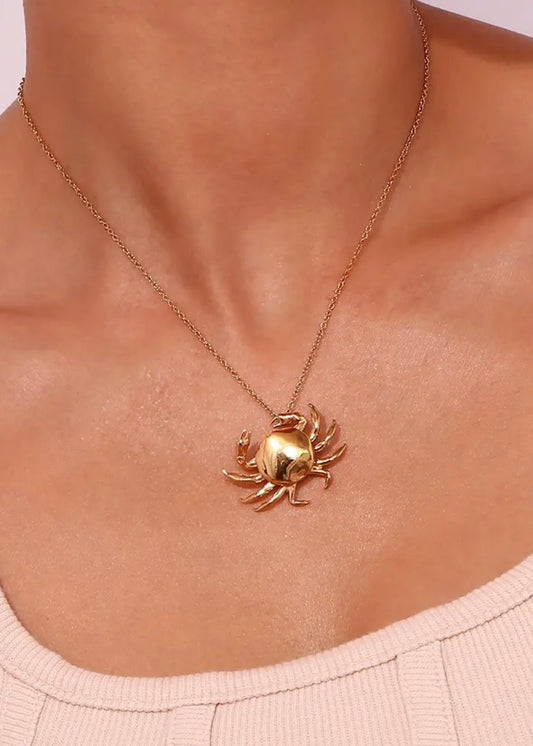 Gold Crab Necklace