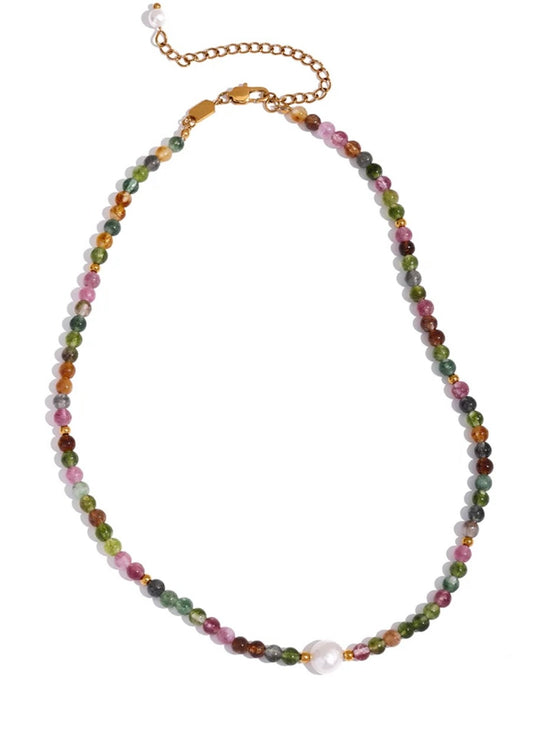 Euro Summer - Feature Pearl and Tourmaline Stone