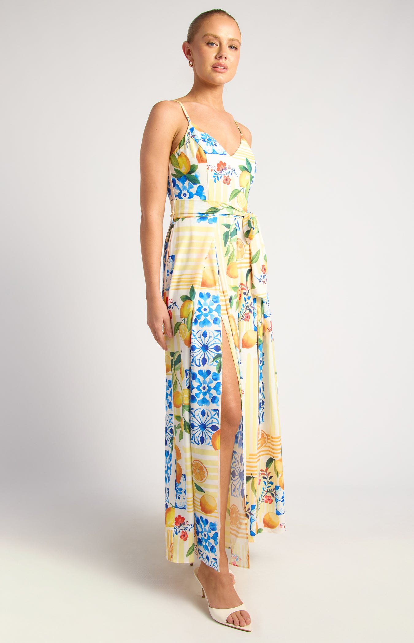 Front Split Jumpsuit | Lemon