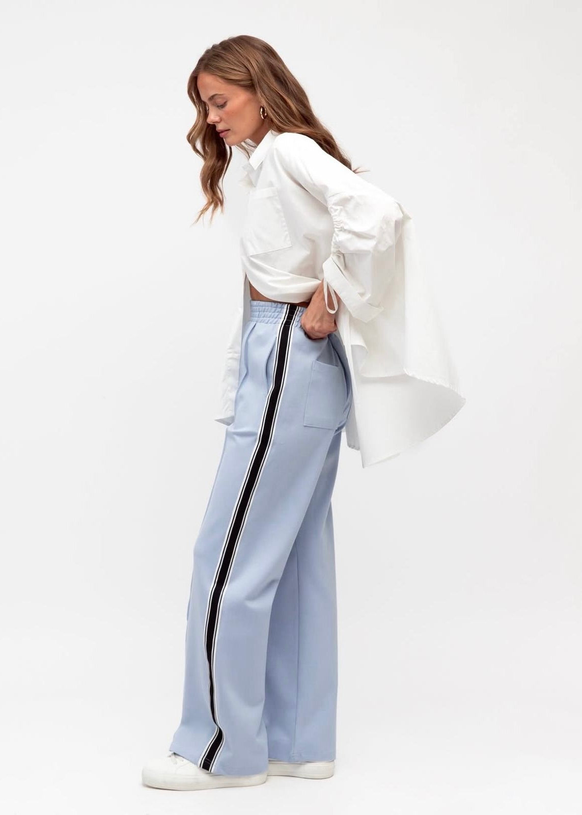 Luxe Track Pants | Ice Blue