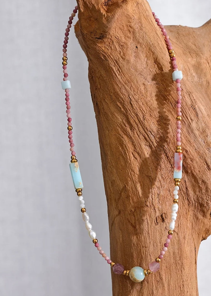 Euro Summer - Pink Stone Freshwater Pearl