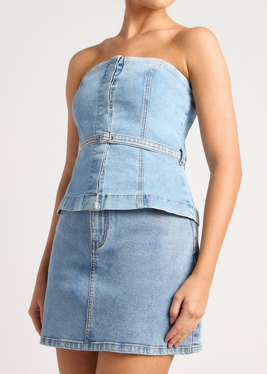 Button Up Denim Top