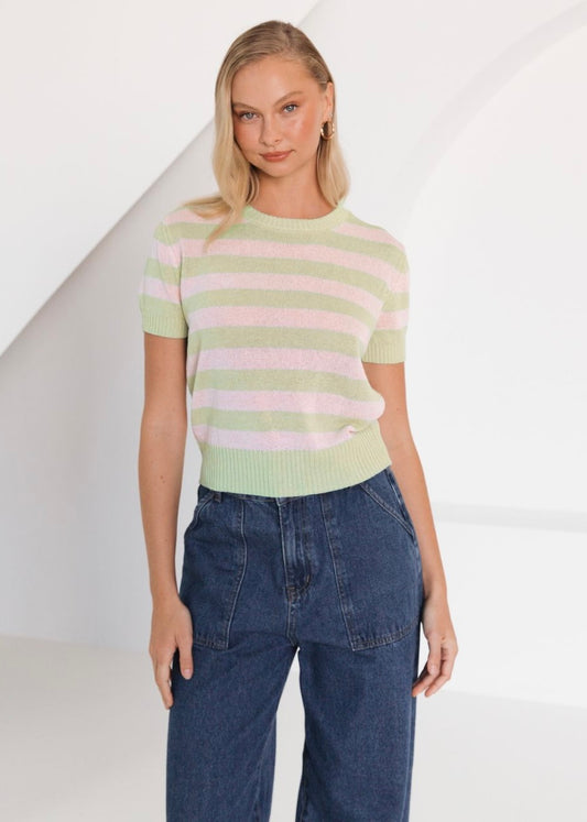 Stripe Top | Matcha