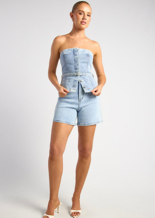 High Waist Denim Shirts