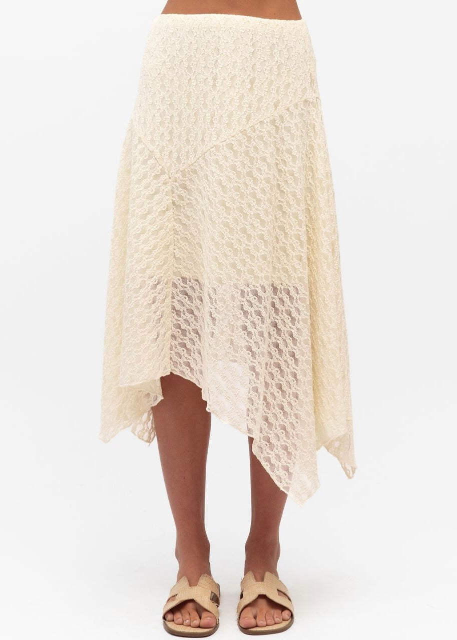 Jade Midi Skirt | Cream