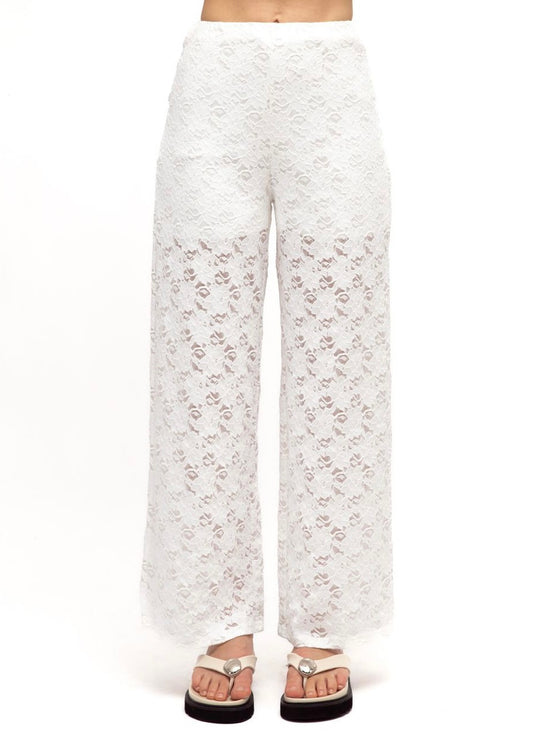 Lace Pants | white