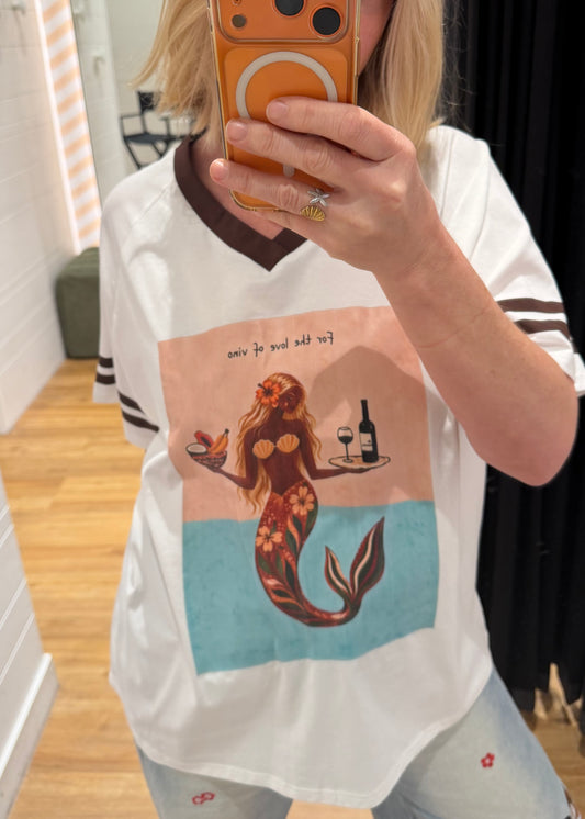 For The Love of Vino Tee | White