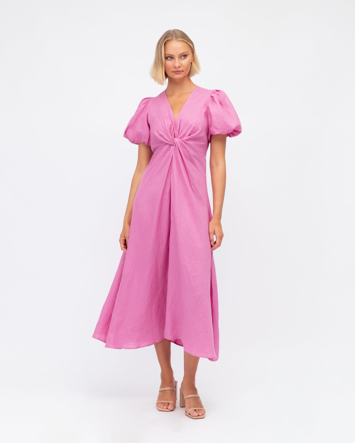 Parker Linen Dress | Pink
