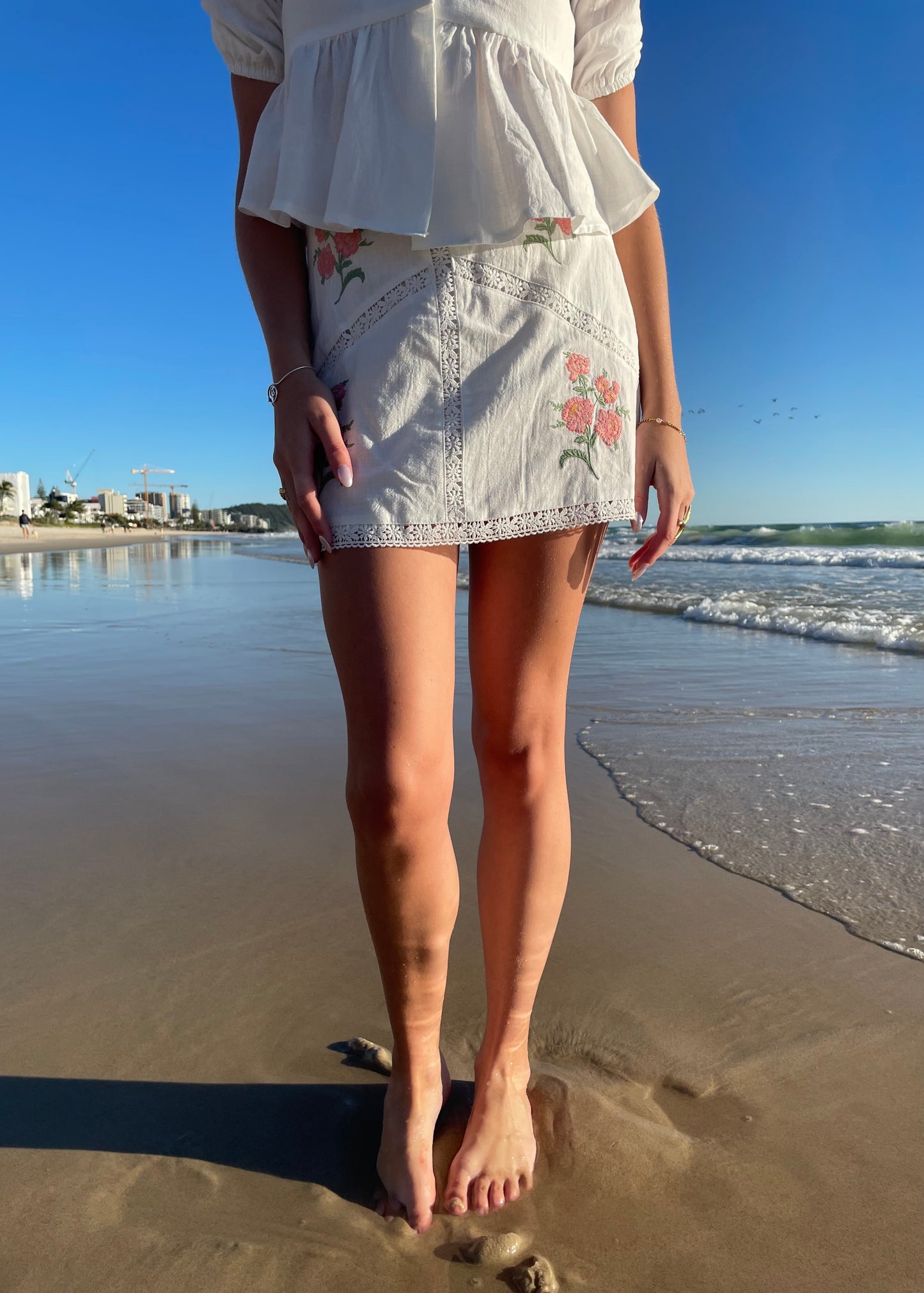 Floral Dream Skirt | Cream