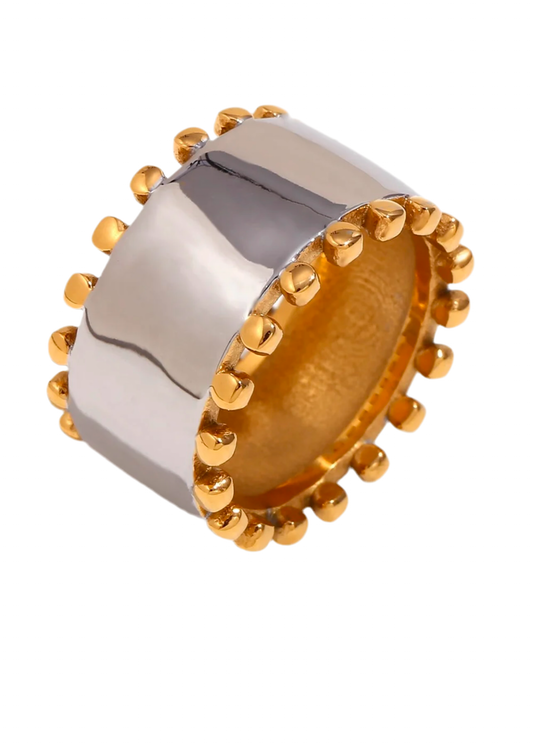 Elena Gold Silver Ring