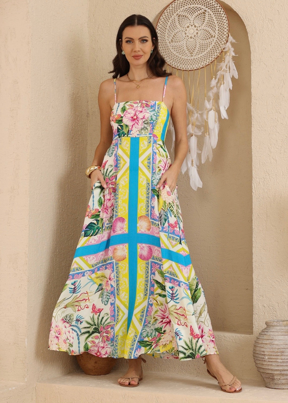 Kirra Maxi Dress - Blue Stripe