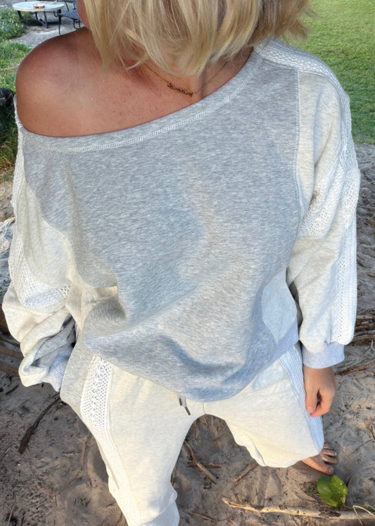 Sweet Edge Sweater | Soft Grey