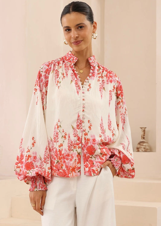 Monet Top | Red Print