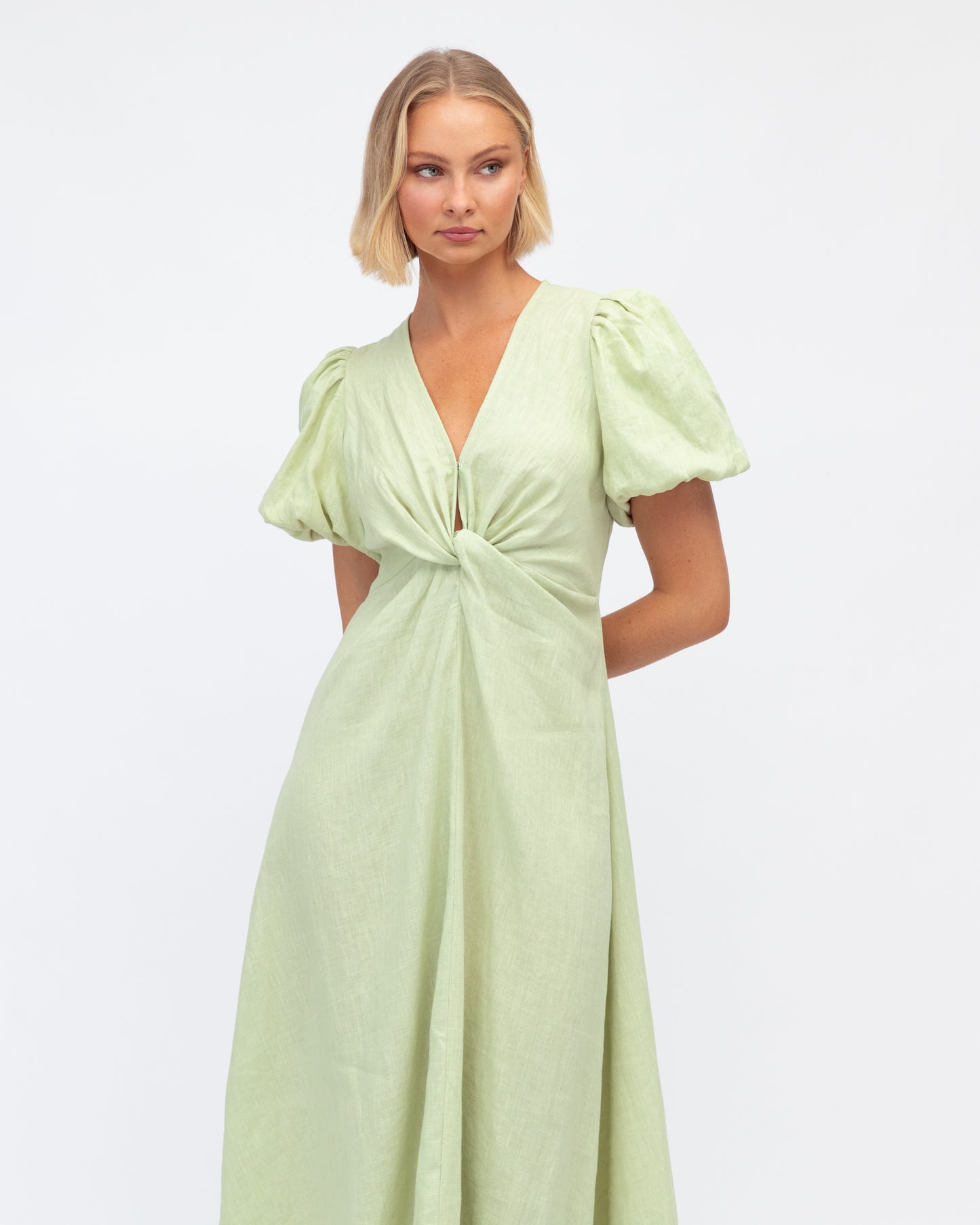 Parker Linen Dress | Mint