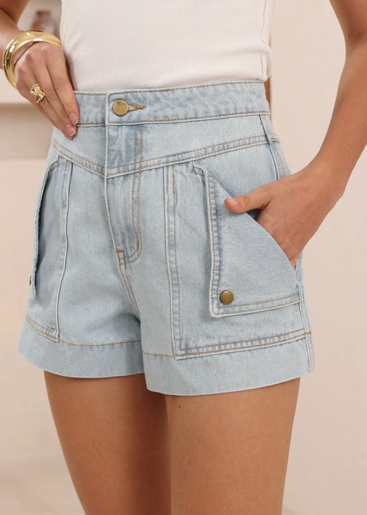 Denim Shorts - Light Blue