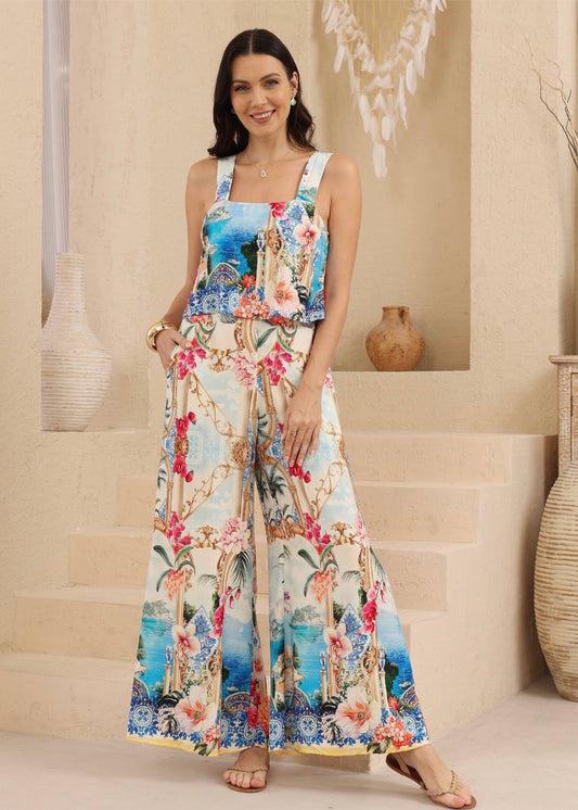 Kikki Jumpsuit - Santorini Print