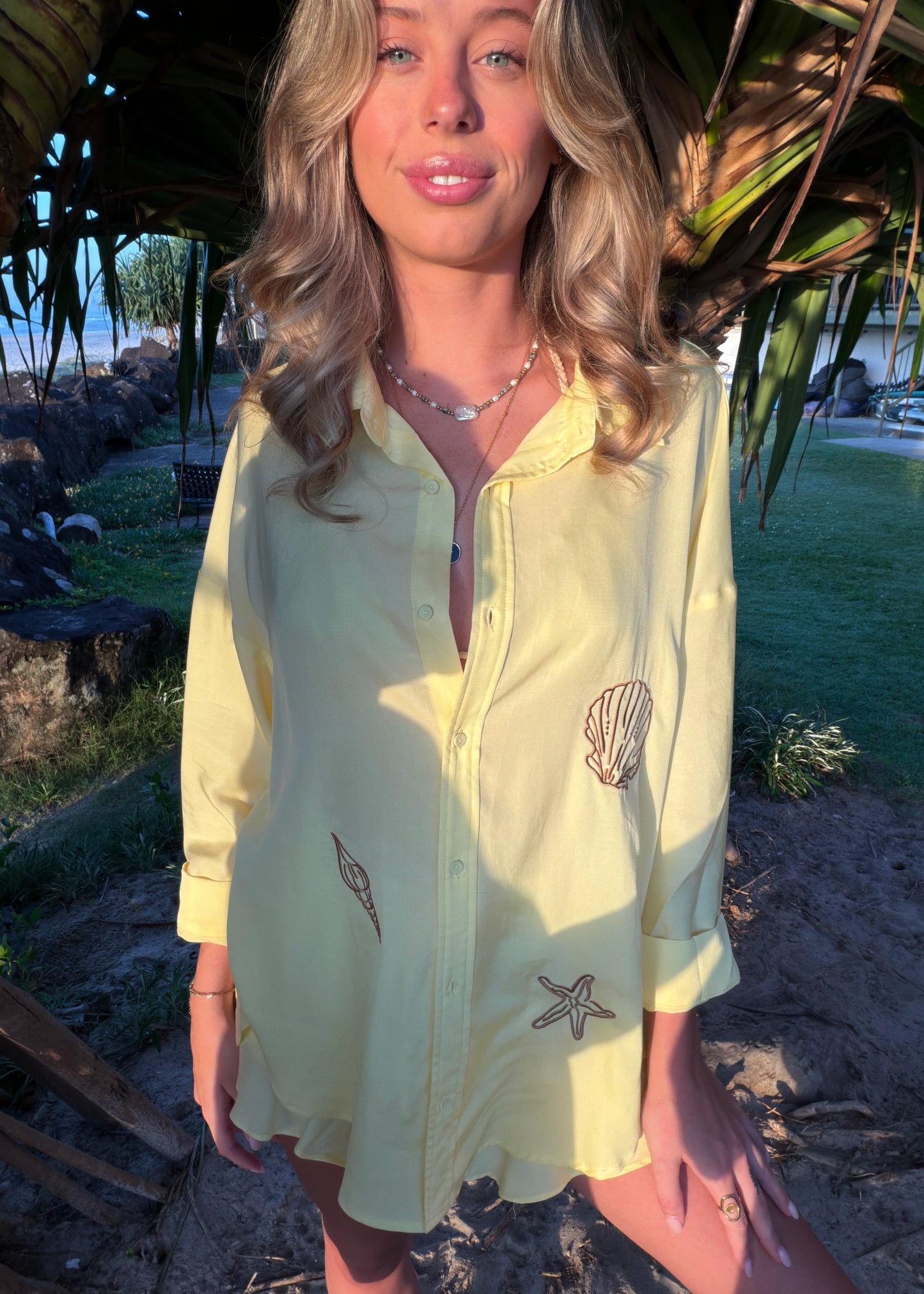 LP Embroidered Shirt | Yellow