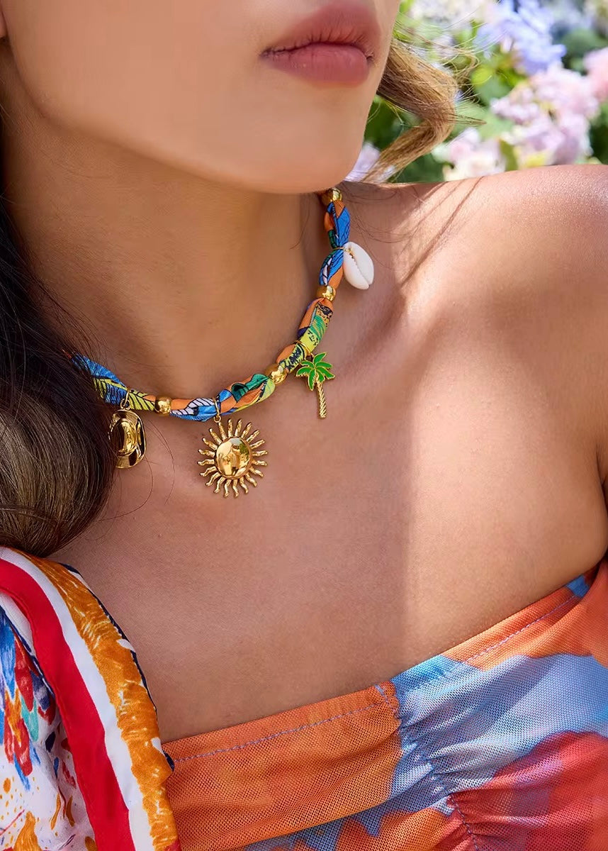 Sunnyside Bandana Charm Necklace