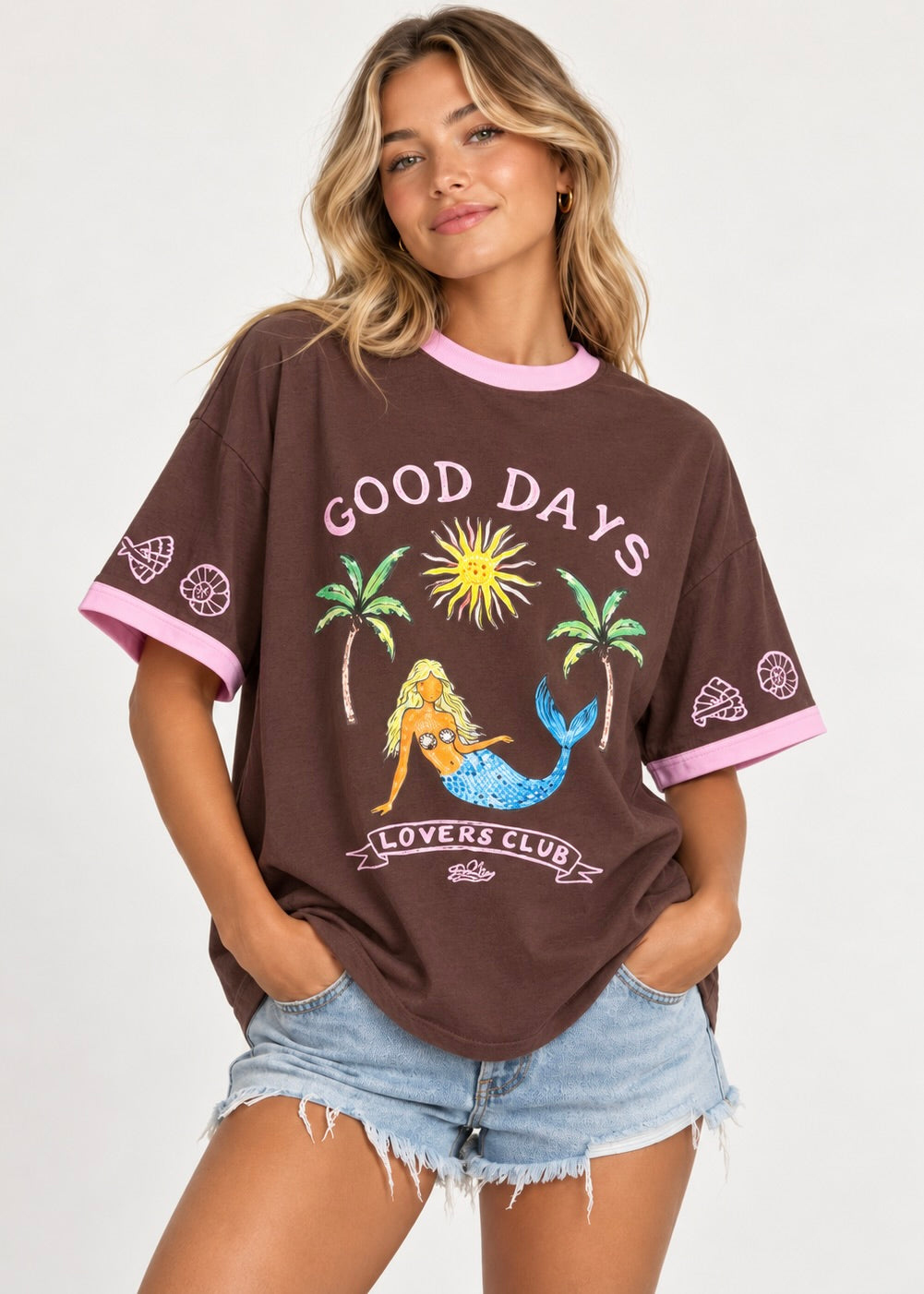 Good Days Tee | Chocolate Pink