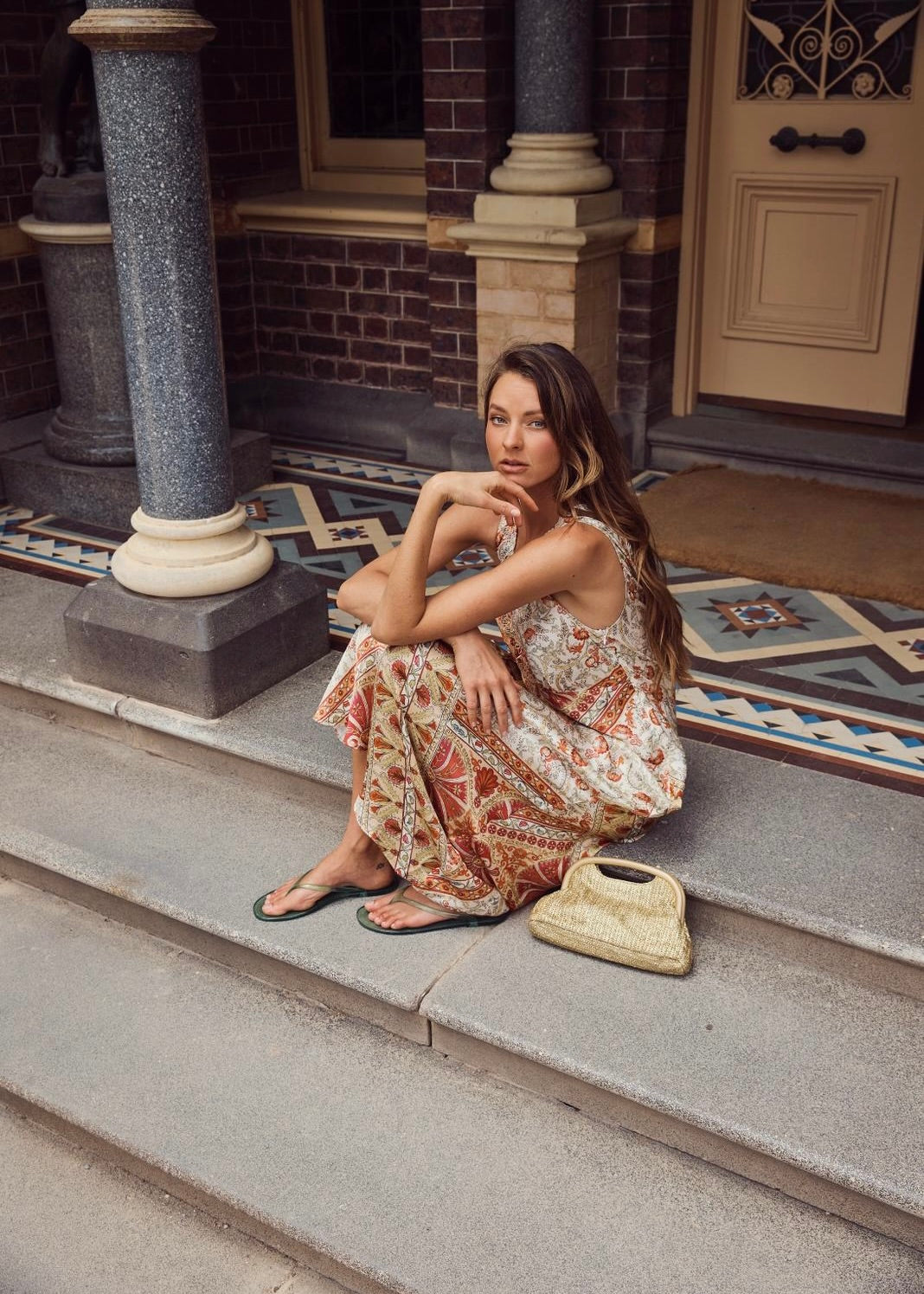 Rosselini Ophelia Maxi Dress| Rose Floral