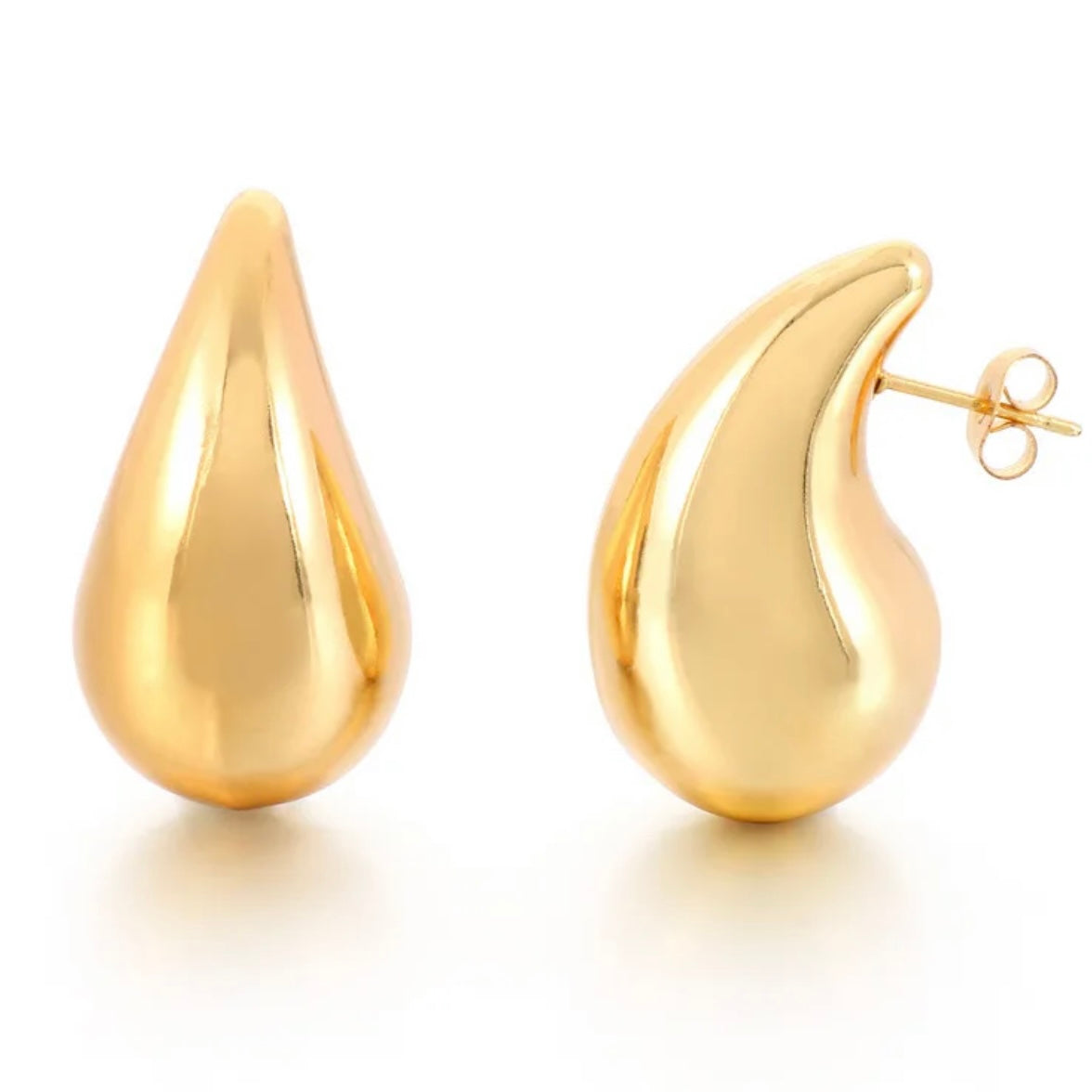 Gold Drop Earring Large