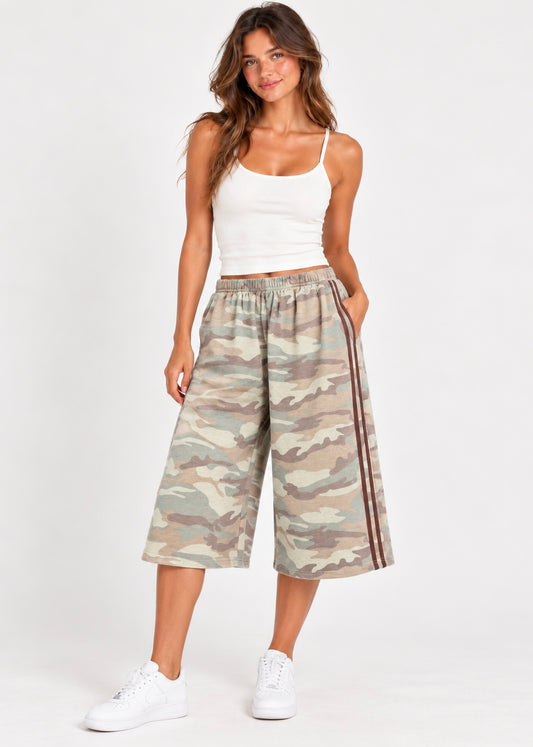 Camo Stripe Jorts | Choc