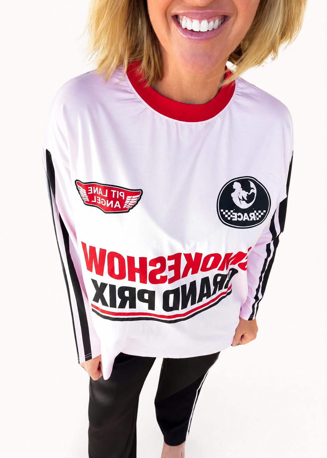 Smoke Show Grand Prix Long Sleeve Tee | Pink