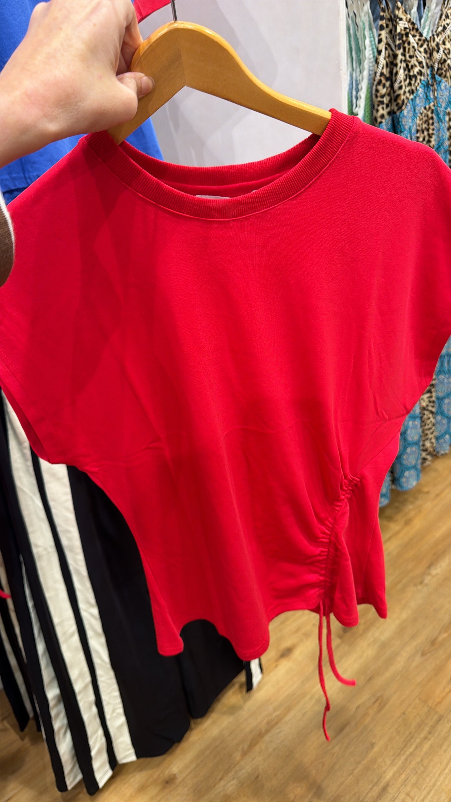 Drawstring Tee - Red
