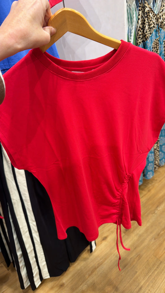 Drawstring Tee - Red