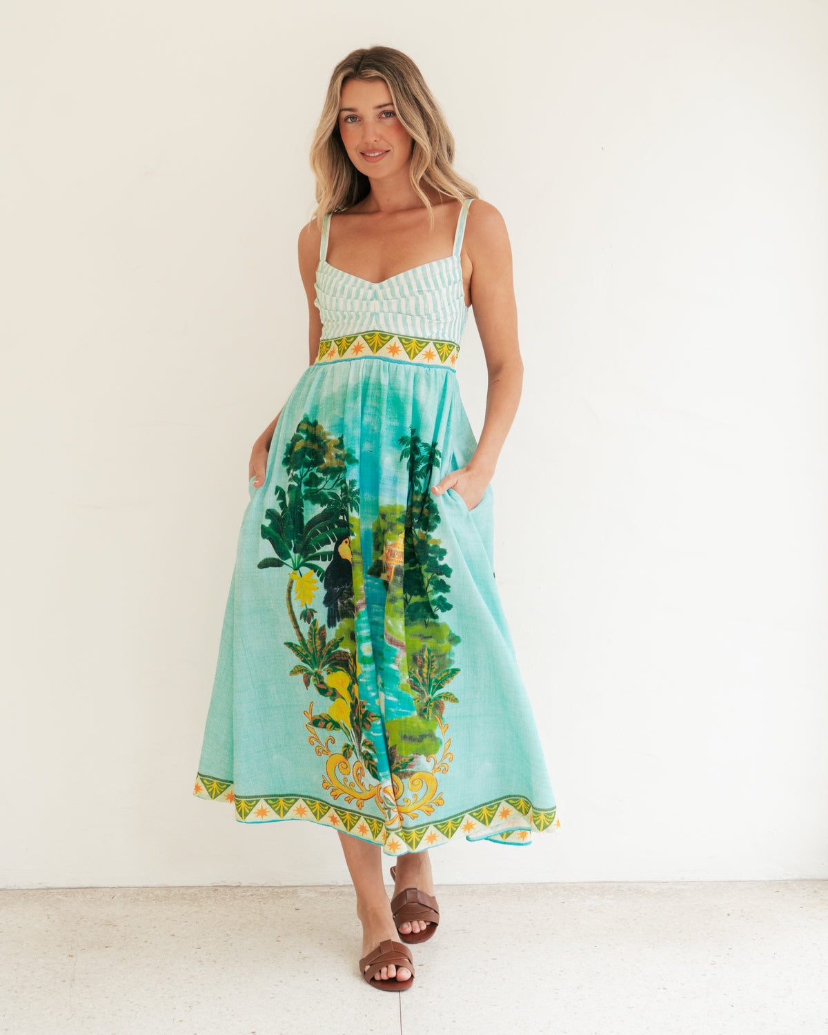 Tropical Oasis Midi Dress