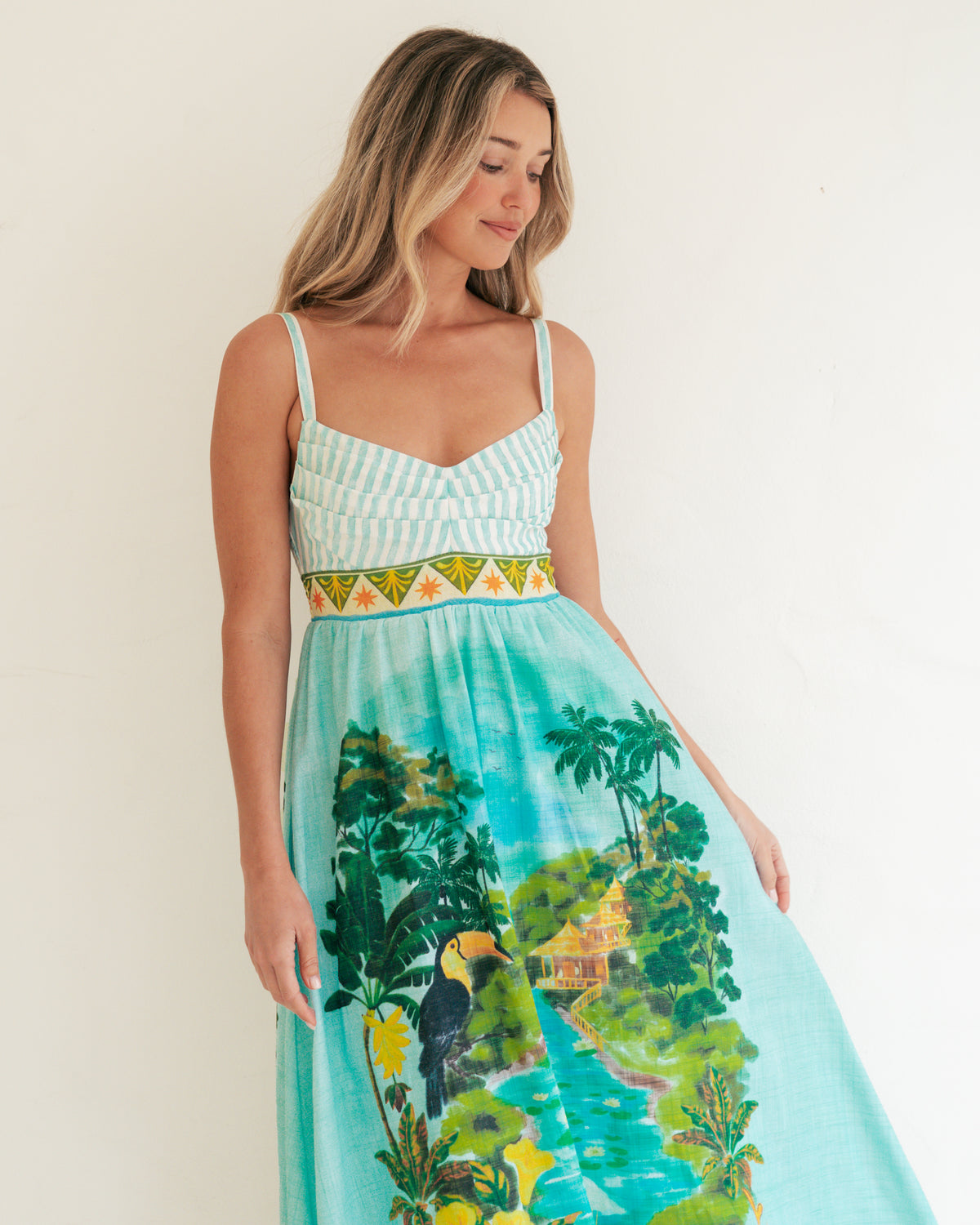 Tropical Oasis Midi Dress